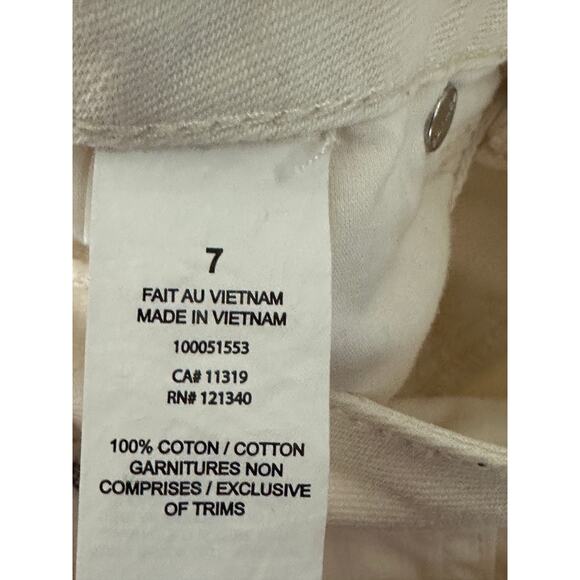 Garage Jeans Women Size 7 Cream Denim High Rise Straight Denim Cotton Pockets - Picture 6 of 8
